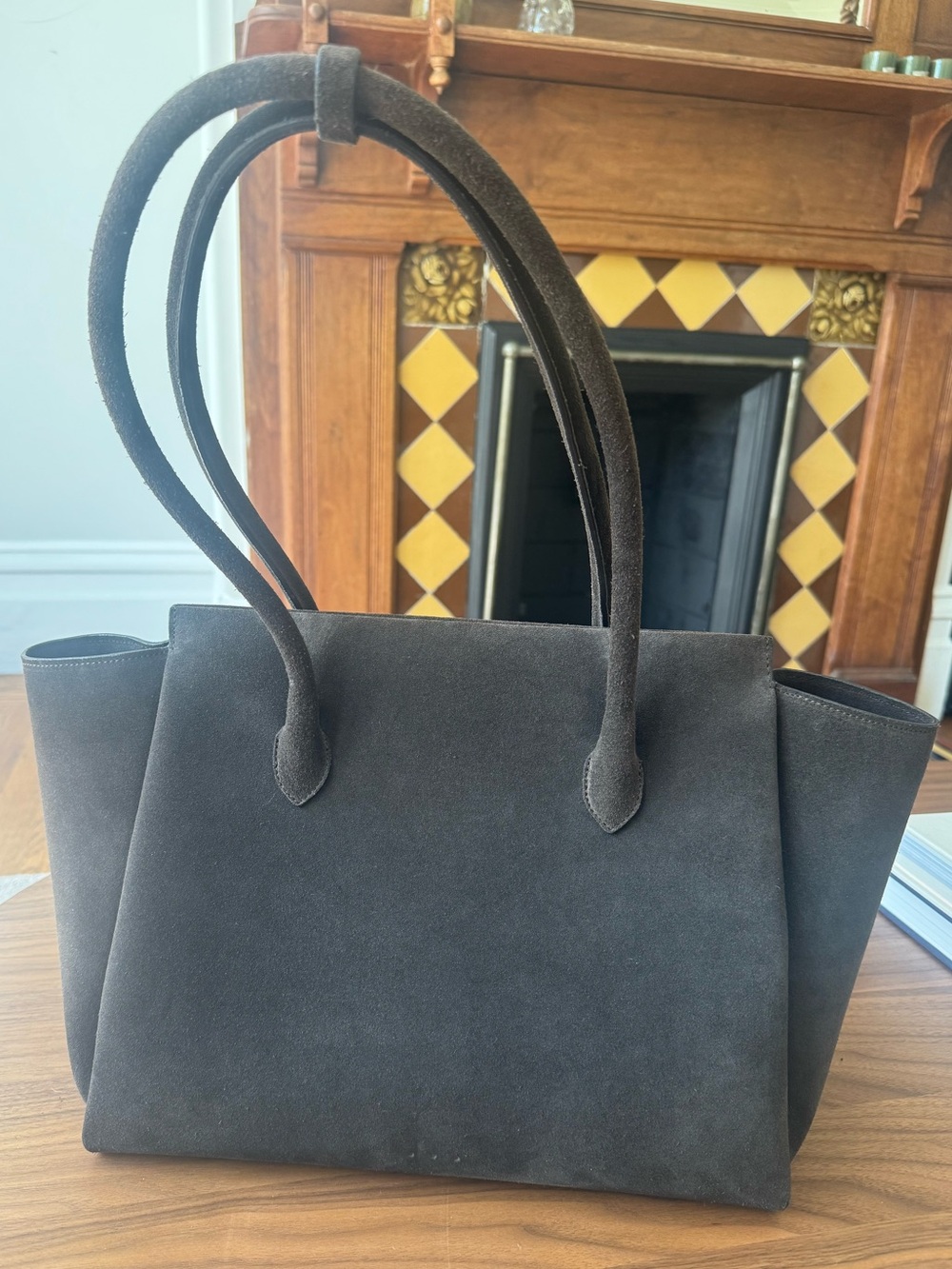Aesther Ekme Ekme 24 Bag Suede Coffee Brown